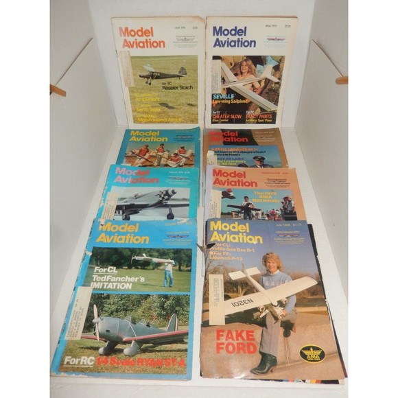 8 Vintage 1976-1986 Model Aviation Magazines Academy Of Model Aeronautics - Picture 1 of 10